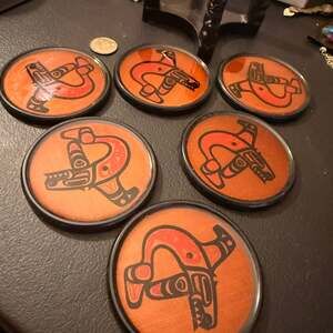 (6) BOMA Coasters With Totem Holder